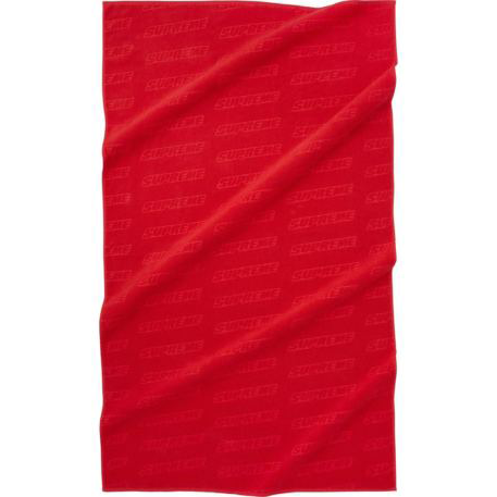 Supreme Red Tonal Repeat Beach Towel