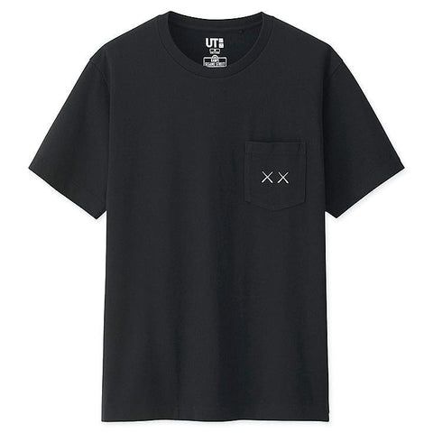 Kaws X Sesame Street Pocket Tee Black