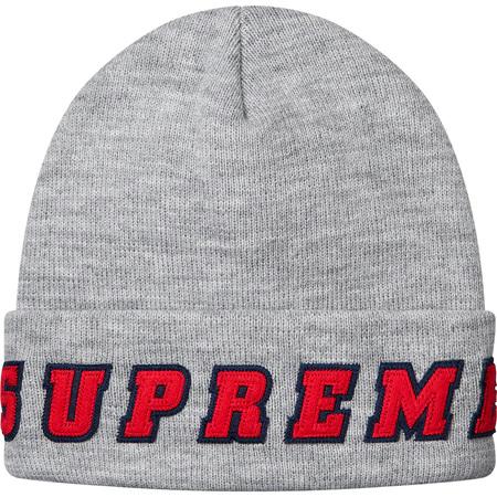 Supreme Felt Logo Beanie Grey