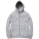 Supreme Small Box Logo Zip Up Sweatshirt Grey
